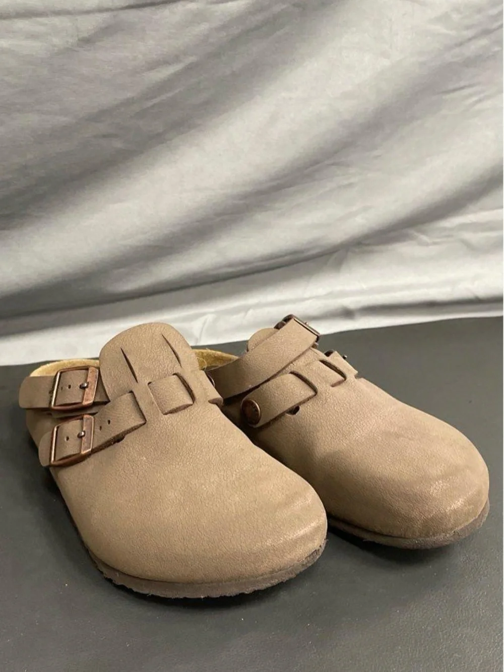 Birkenstock Kids Tan Adjustable Double-Buckle Clog